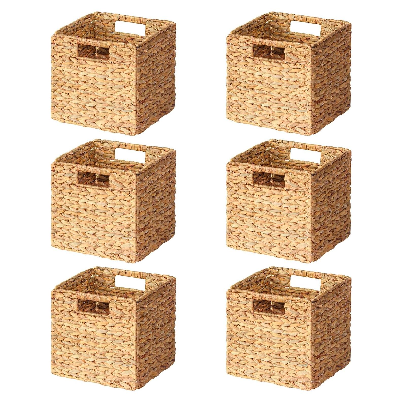 Canastas de Almacenamiento SpaceAid 6 Piezas Mimbre 26.67 cm