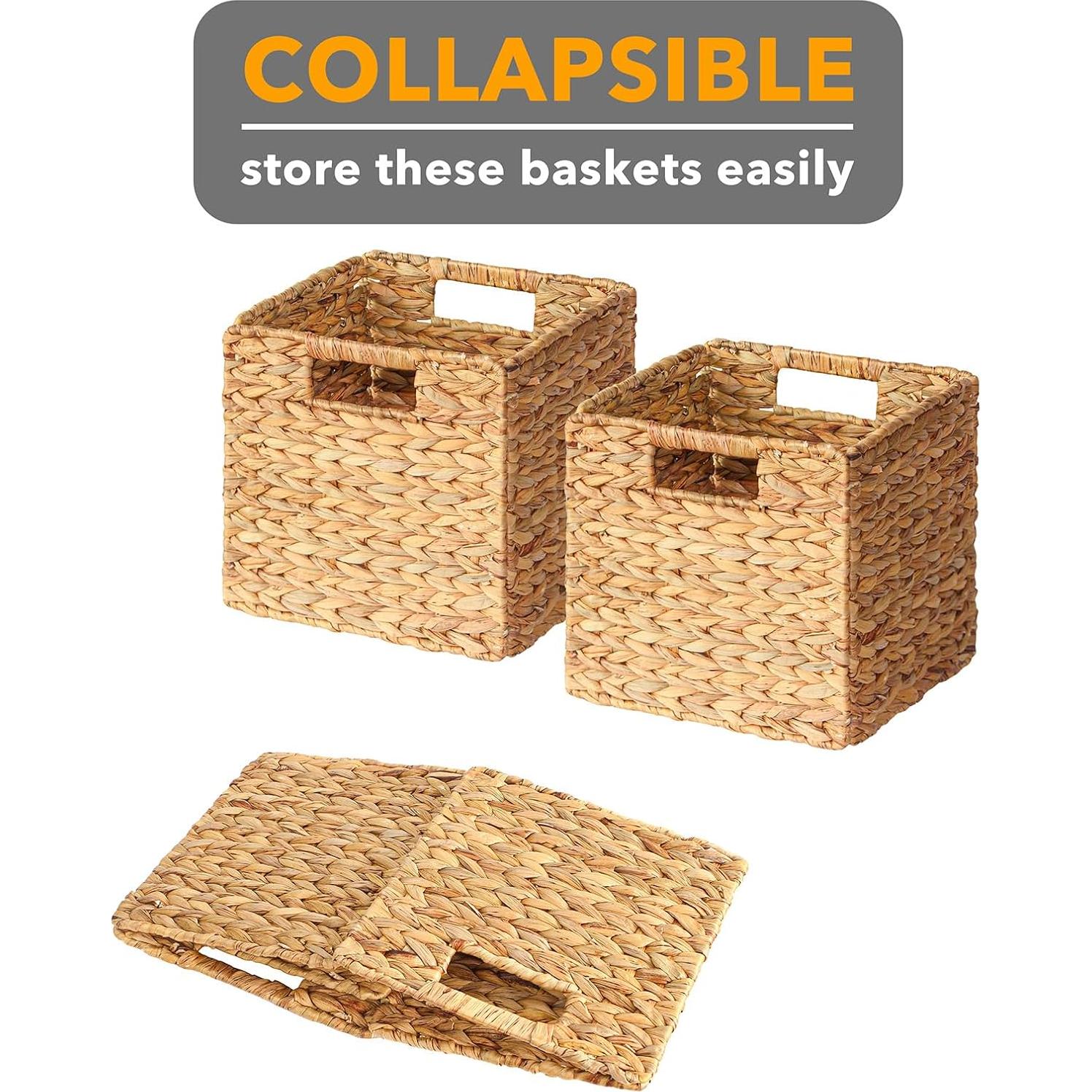 Canastas de Almacenamiento SpaceAid 6 Piezas Mimbre 26.67 cm