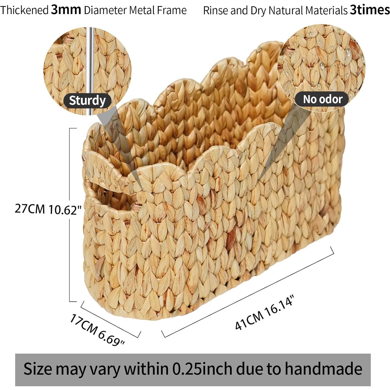 Cesta de Almacenamiento Coeusy de Juncos de Agua 41cm