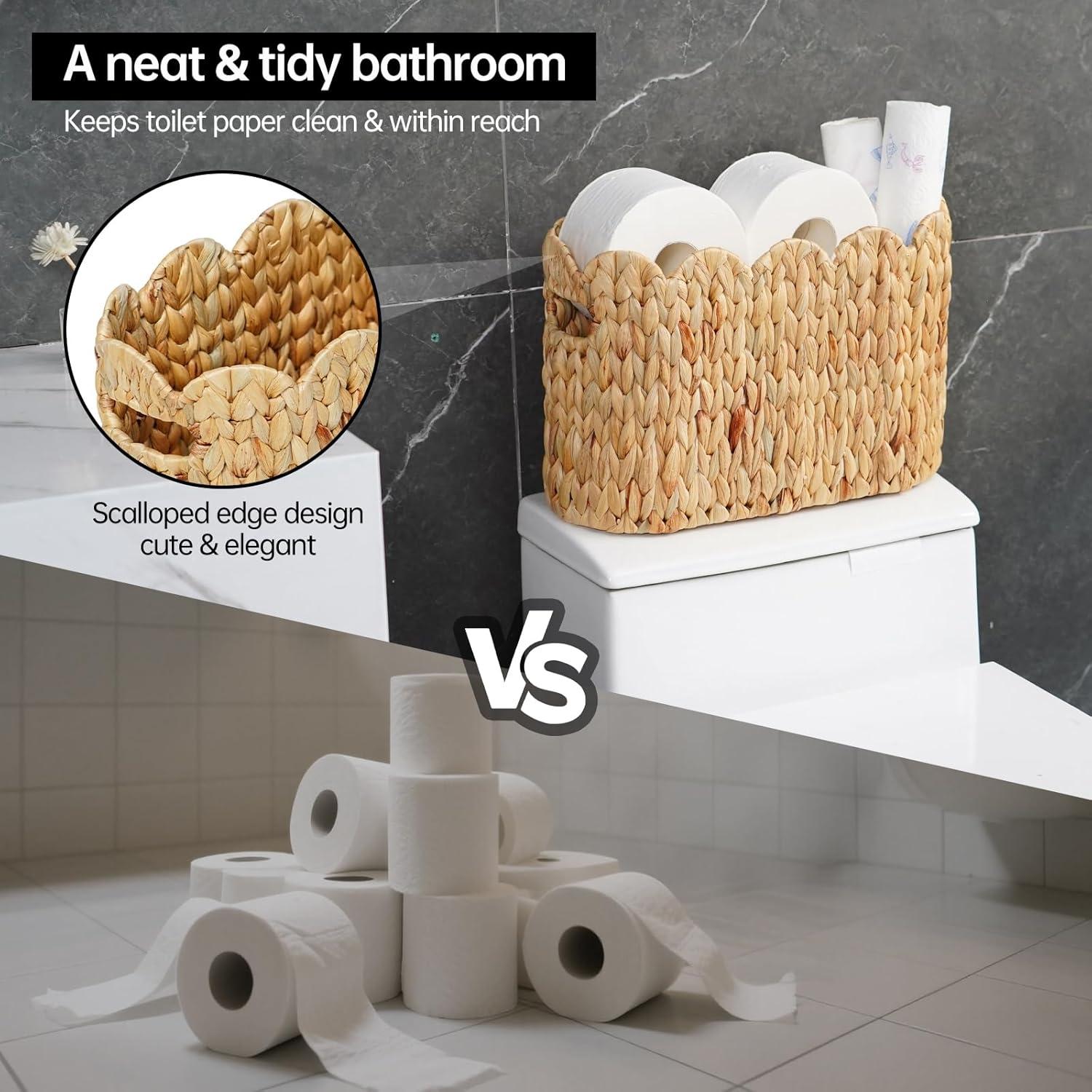 Cesta de Almacenamiento Coeusy de Juncos de Agua 41cm