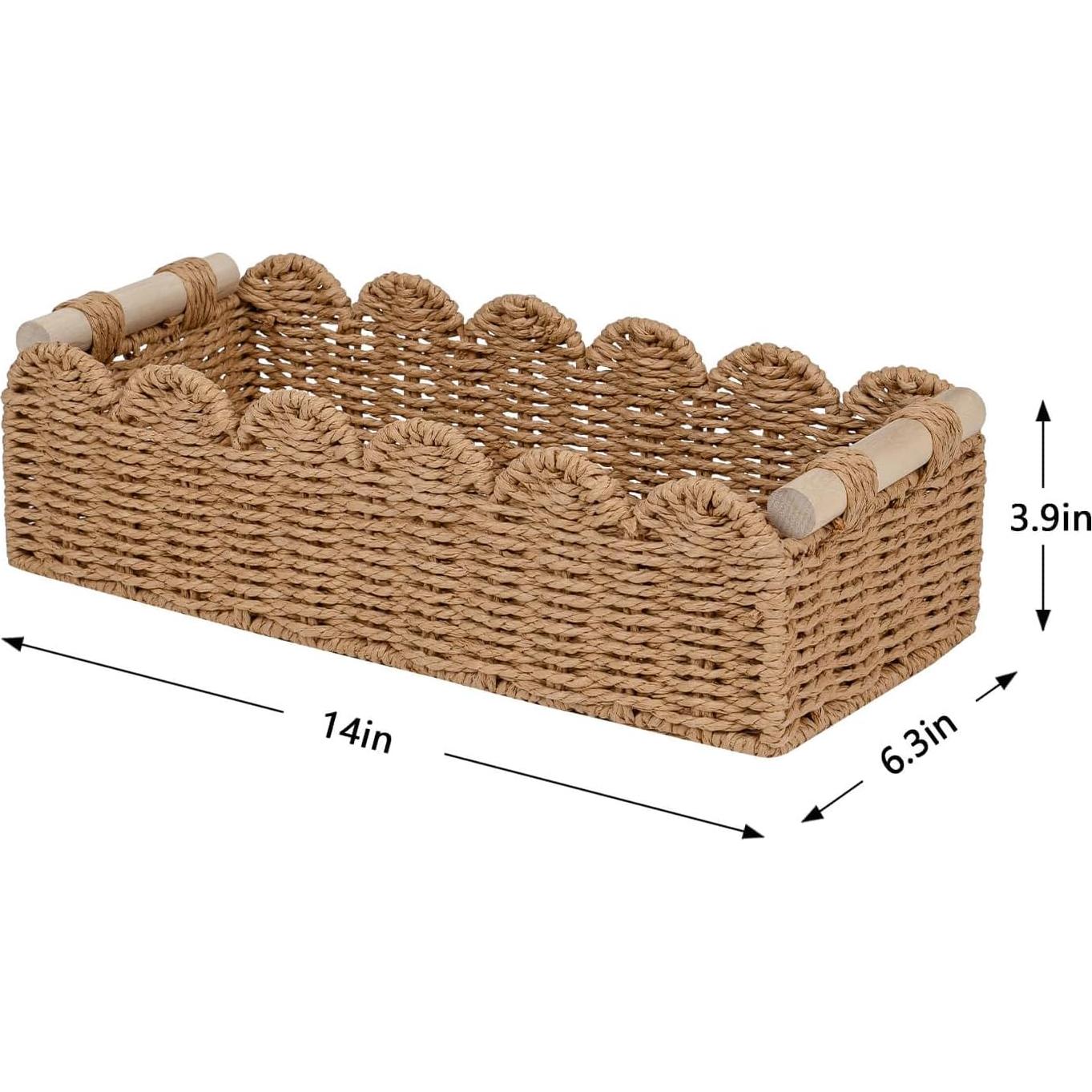 Cesta de Almacenamiento CubesLand de Cuerda de Papel 35.56x16cm