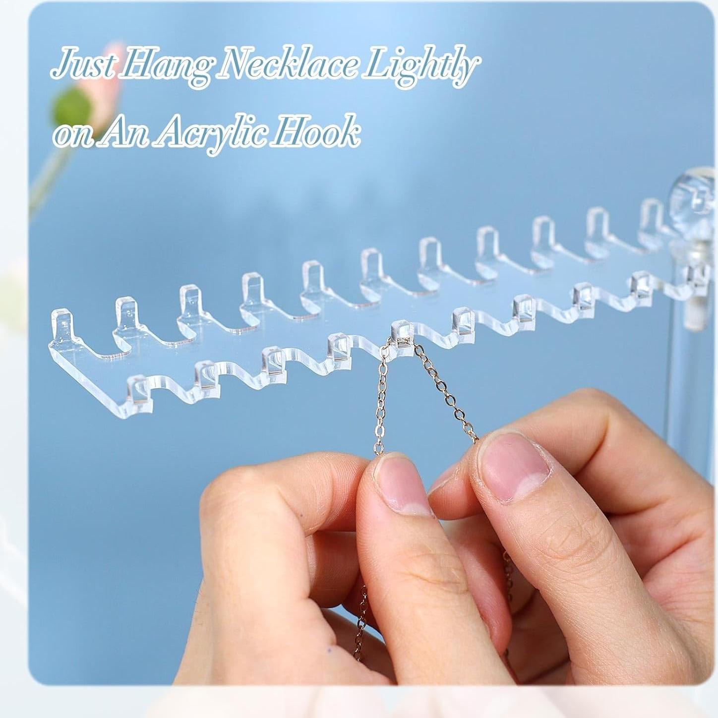 Organizador de Joyería Acrílico OAOLEER, Soporte para Collares 34.8 cm