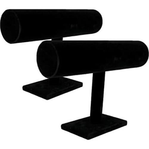 Soporte de Joyería Comelyjewel de Terciopelo Negro - Set de 2