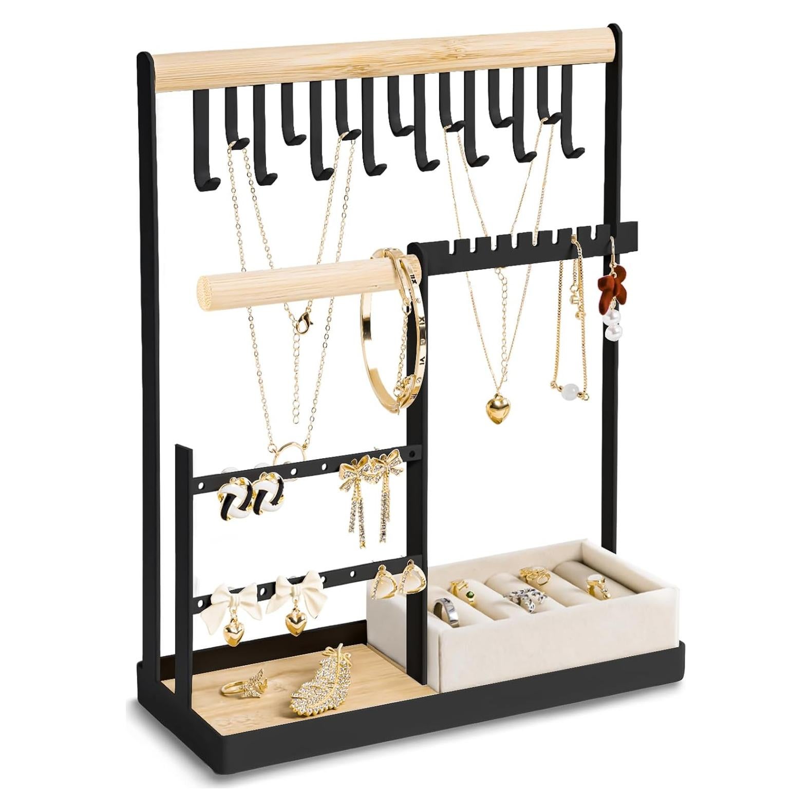 Organizador de Joyería MISS SHARK 4 Niveles con Estuche para Anillos