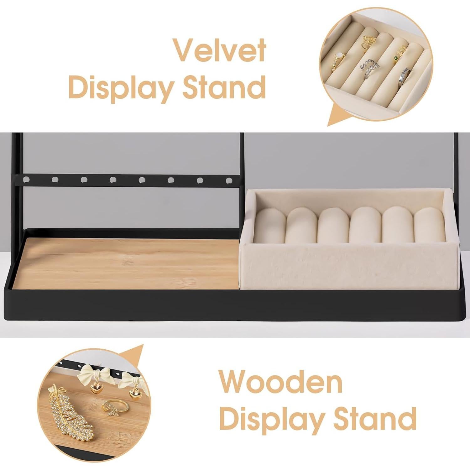 Organizador de Joyería MISS SHARK 4 Niveles con Estuche para Anillos