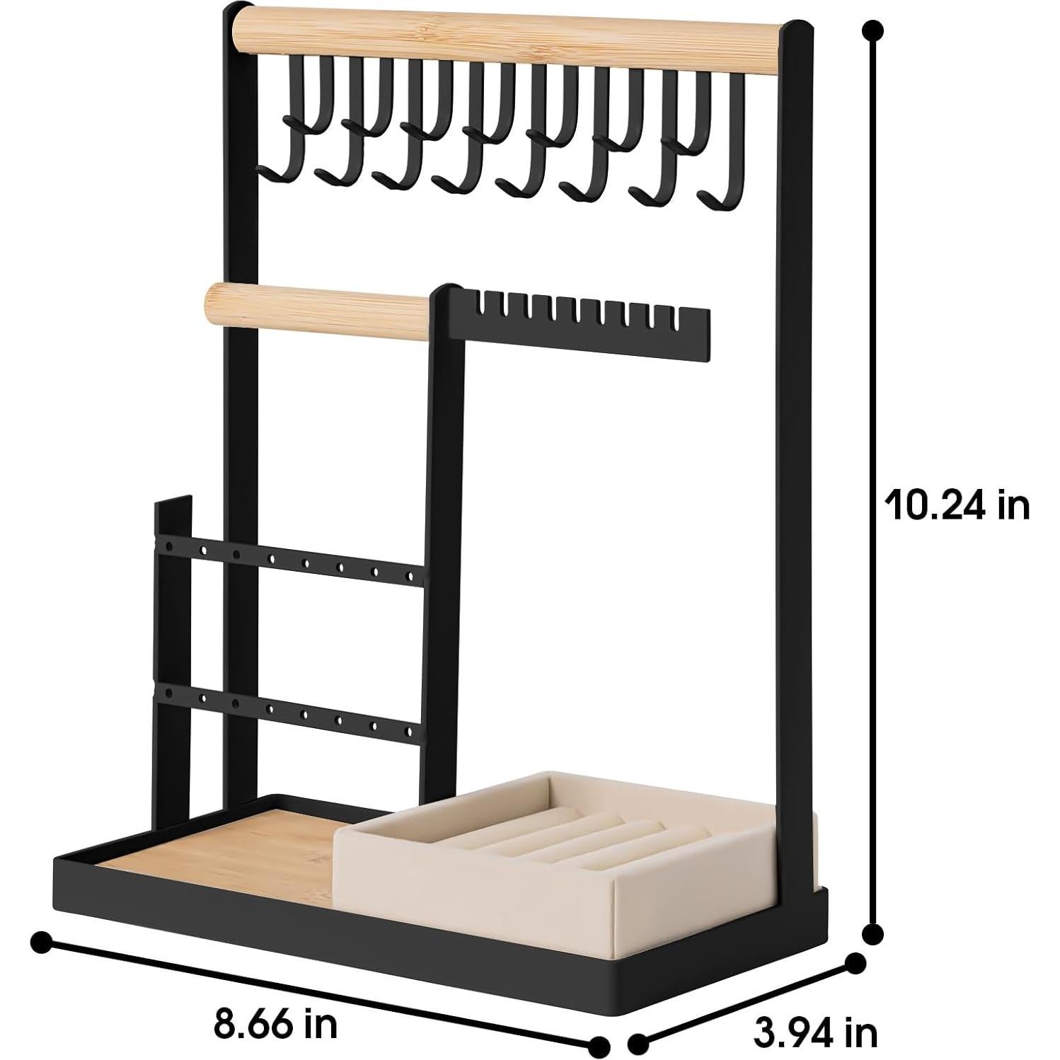 Organizador de Joyería MISS SHARK 4 Niveles con Estuche para Anillos