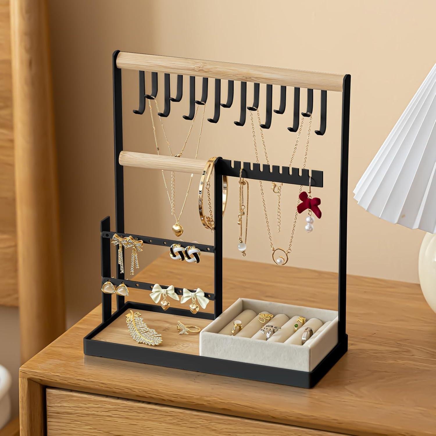 Organizador de Joyería MISS SHARK 4 Niveles con Estuche para Anillos