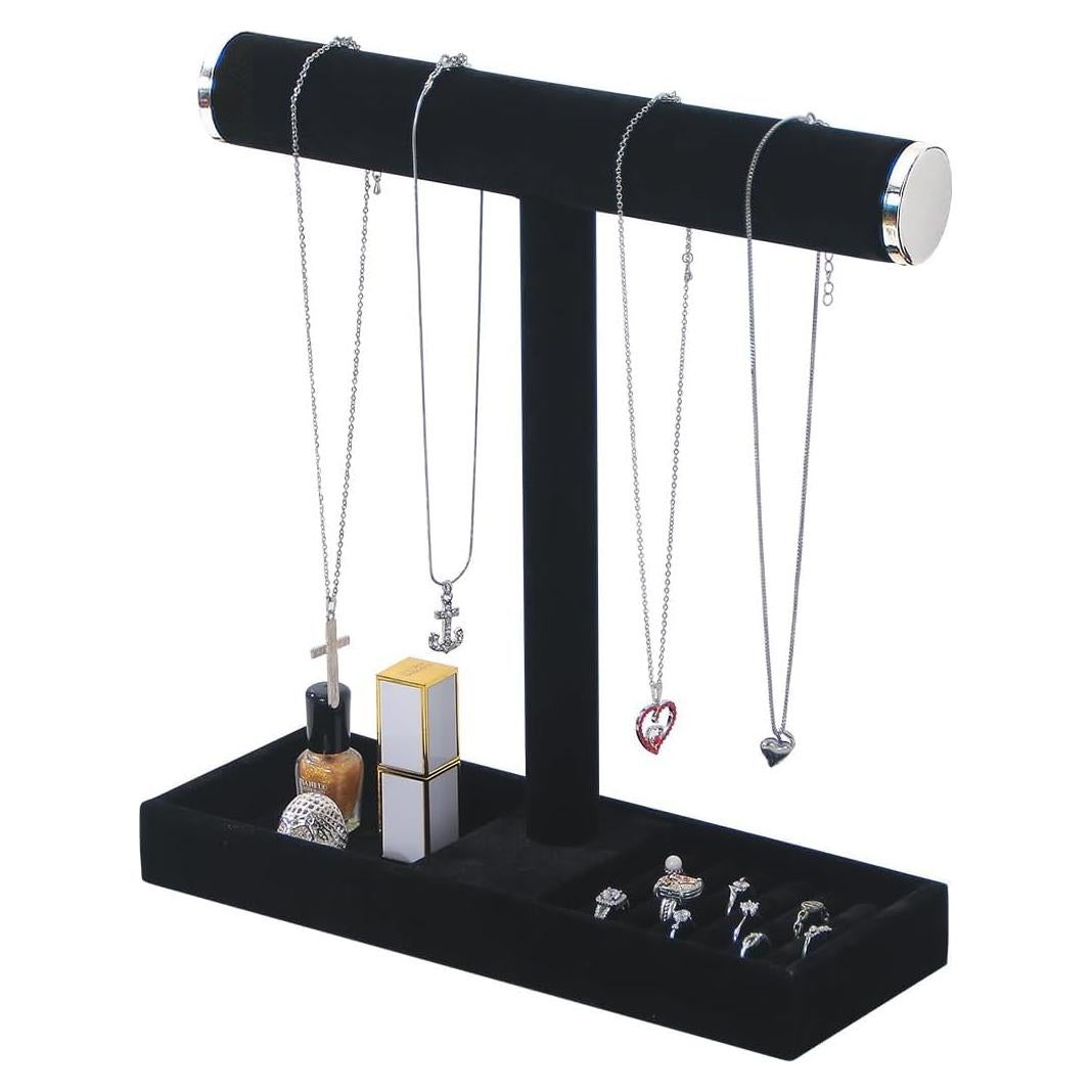 Soporte Organizador de Joyería Coward de Terciopelo Negro