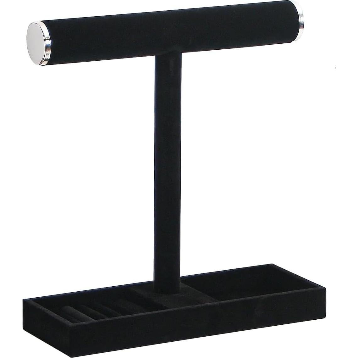 Soporte Organizador de Joyería Coward de Terciopelo Negro