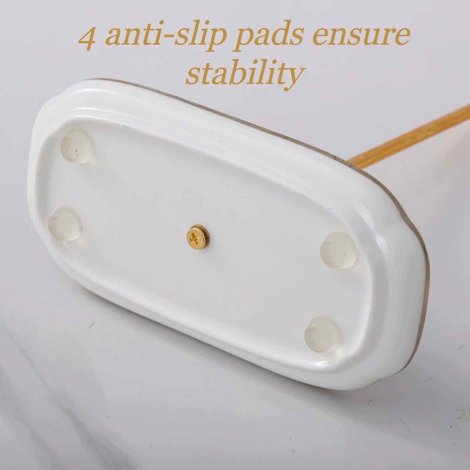 Soporte de Joyería KELEQUI ZAP con Base de Cerámica Dorada