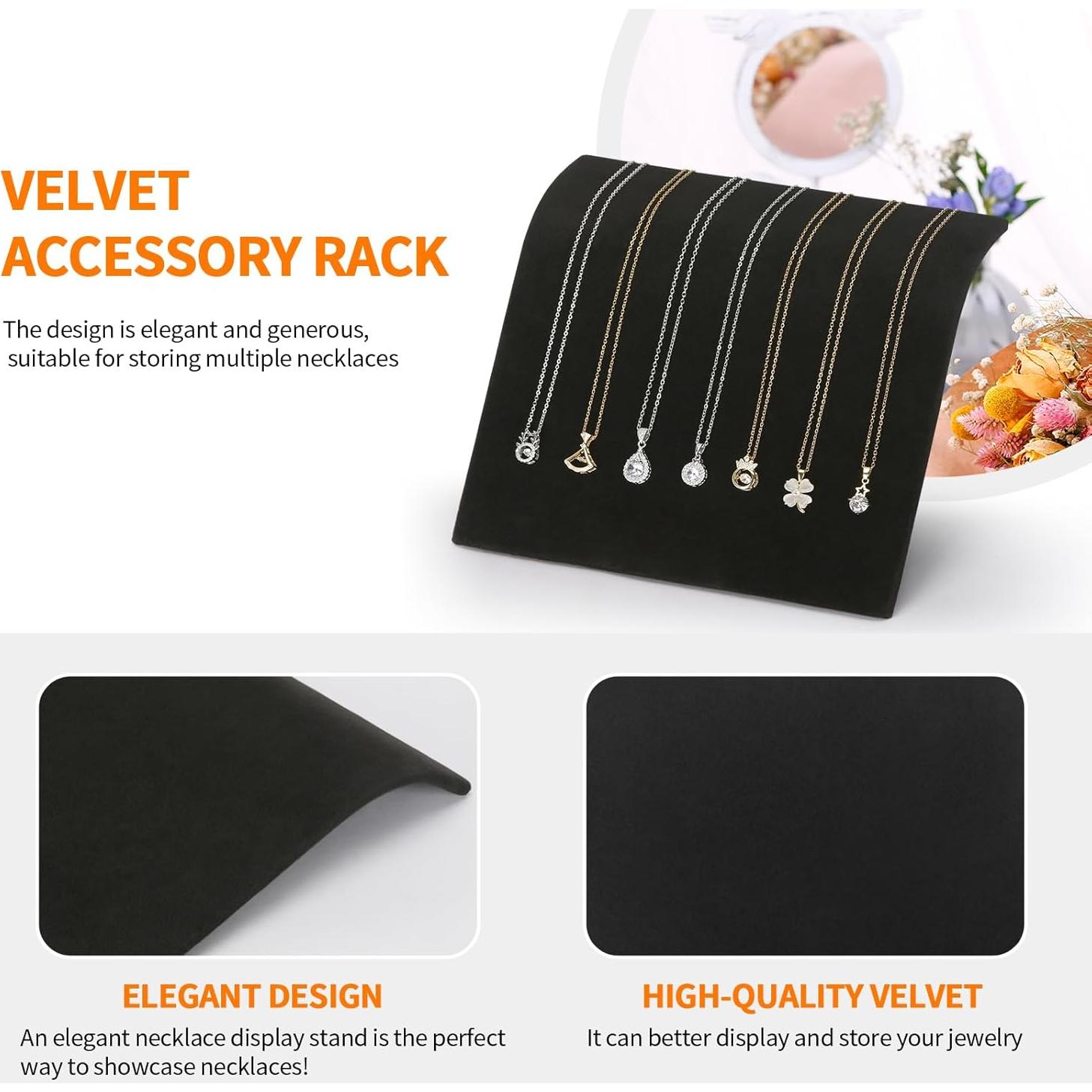 Soporte de Exhibición de Joyería KUKUVR en Terciopelo Negro