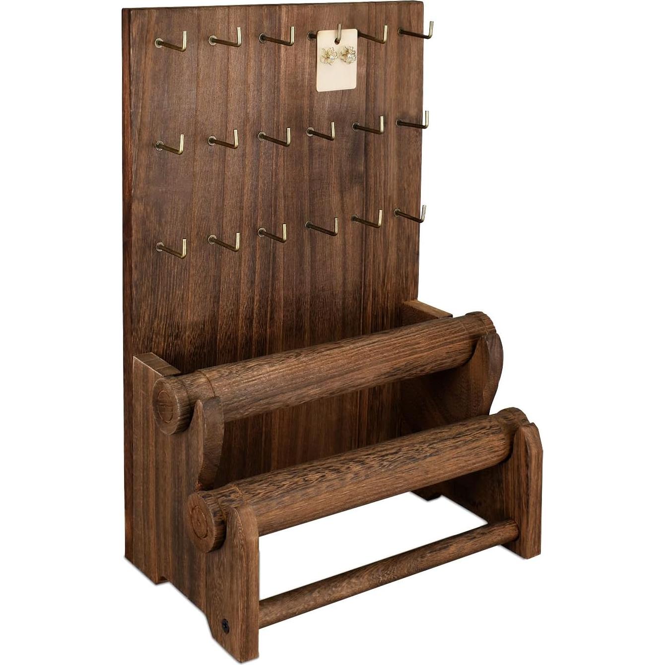 Soporte Organizador de Joyería Ikee Design Madera 18 Ganchos