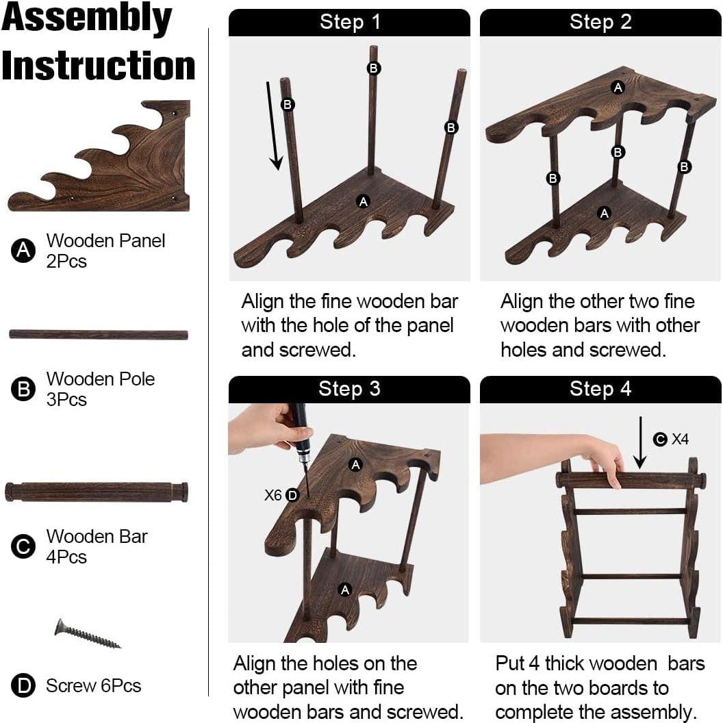 Soporte de Joyería de Madera TOPNEW 4 Niveles Marrón