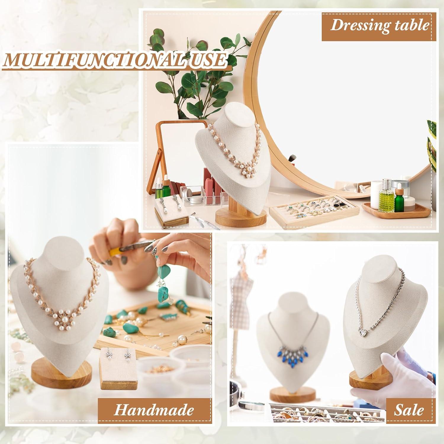 Soporte de Exhibición de Joyería RattanView 7 Pcs Beige