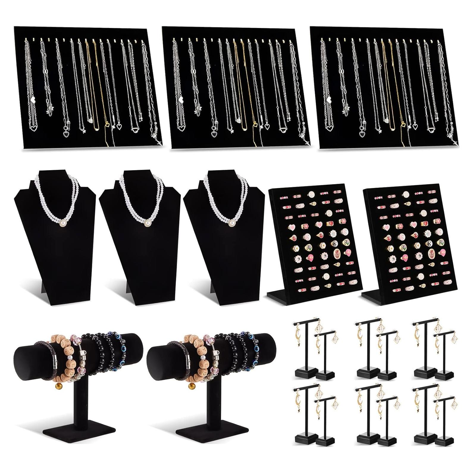 Conjunto de Exhibición de Joyería 22 Piezas Henoyso Terciopelo