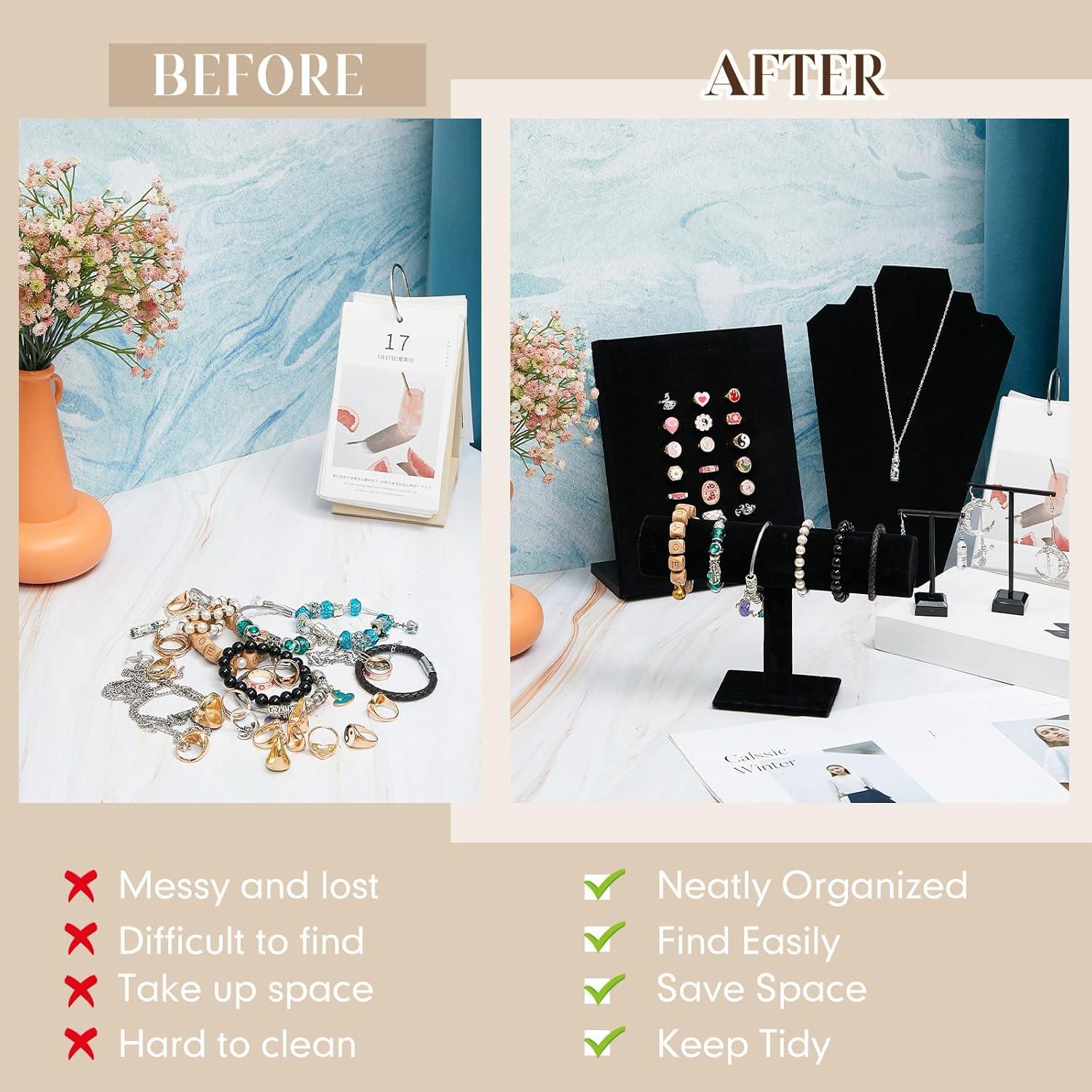 Conjunto de Exhibición de Joyería 22 Piezas Henoyso Terciopelo