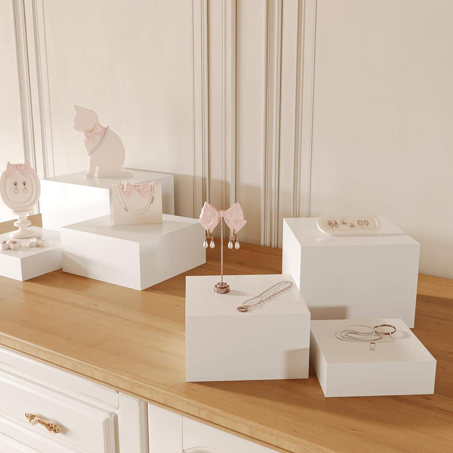 Soportes para Buffet Acrílicos PecMuikee 3 Piezas 20-25cm