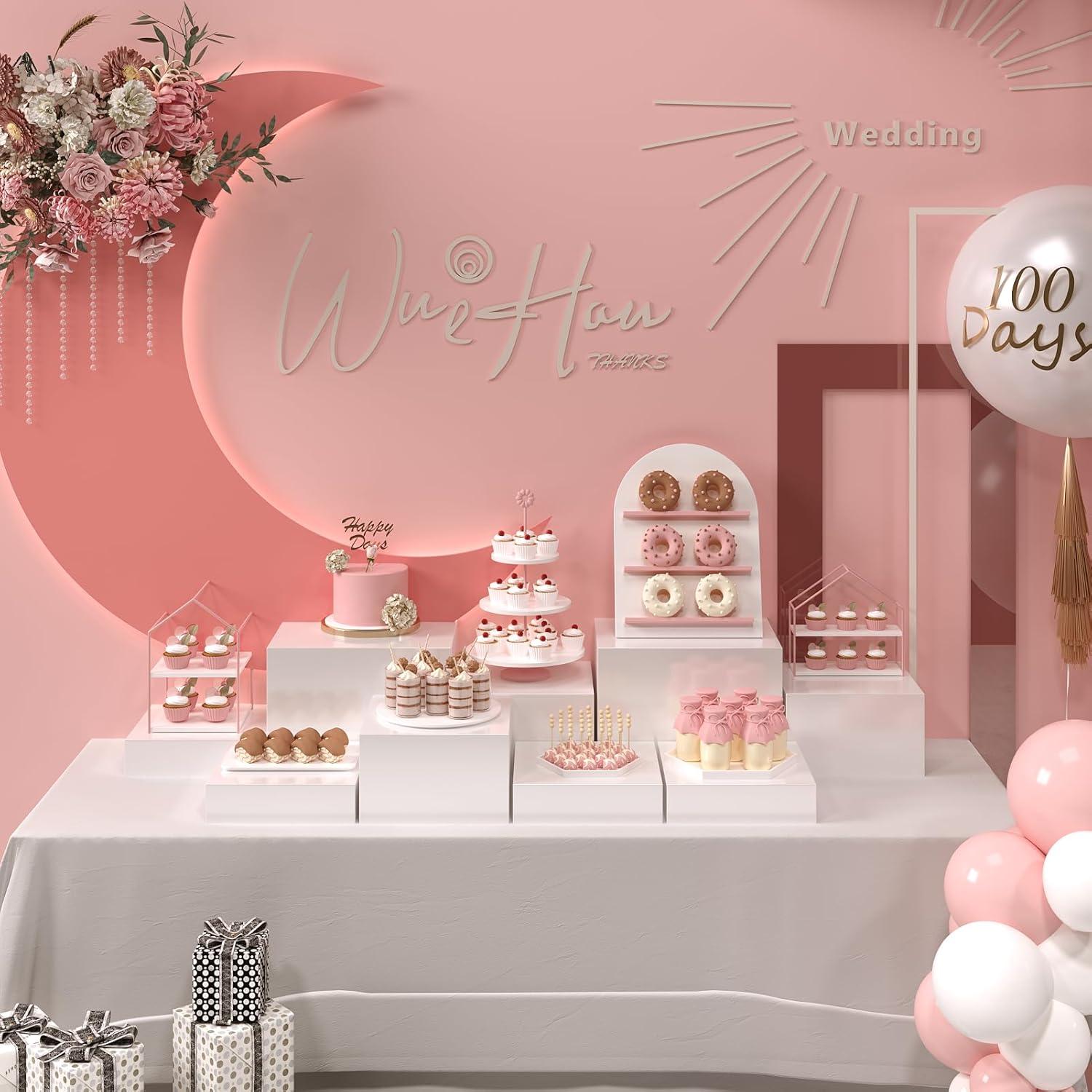 Soportes para Buffet Acrílicos PecMuikee 3 Piezas 20-25cm