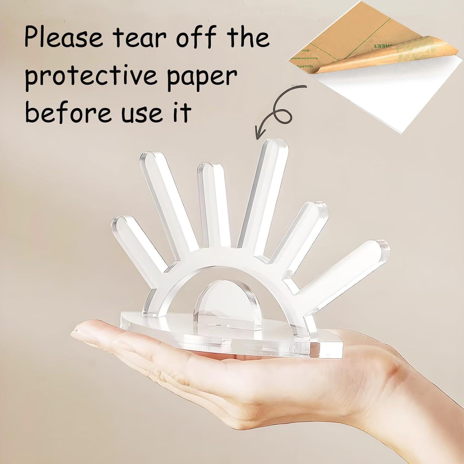 Soporte de Anillos Acrílico Transparente HAYLILUYOO 6 Varillas