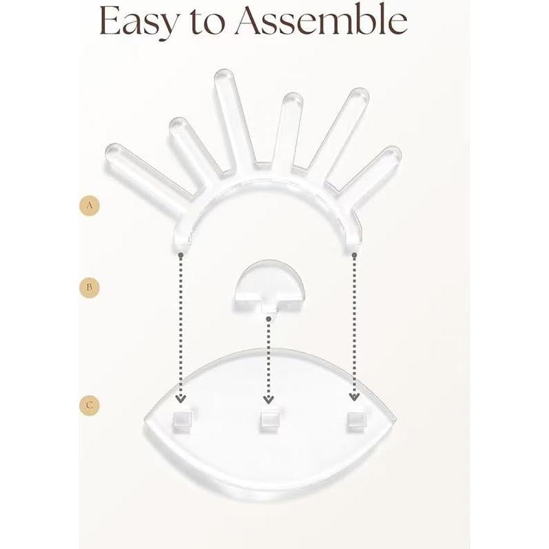 Soporte de Anillos Acrílico Transparente HAYLILUYOO 6 Varillas