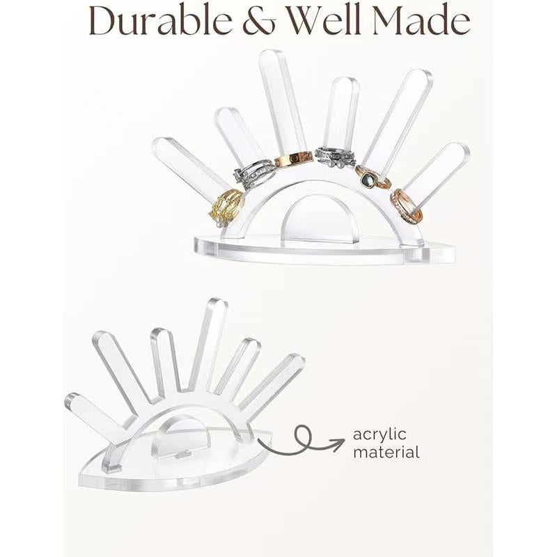 Soporte de Anillos Acrílico Transparente HAYLILUYOO 6 Varillas