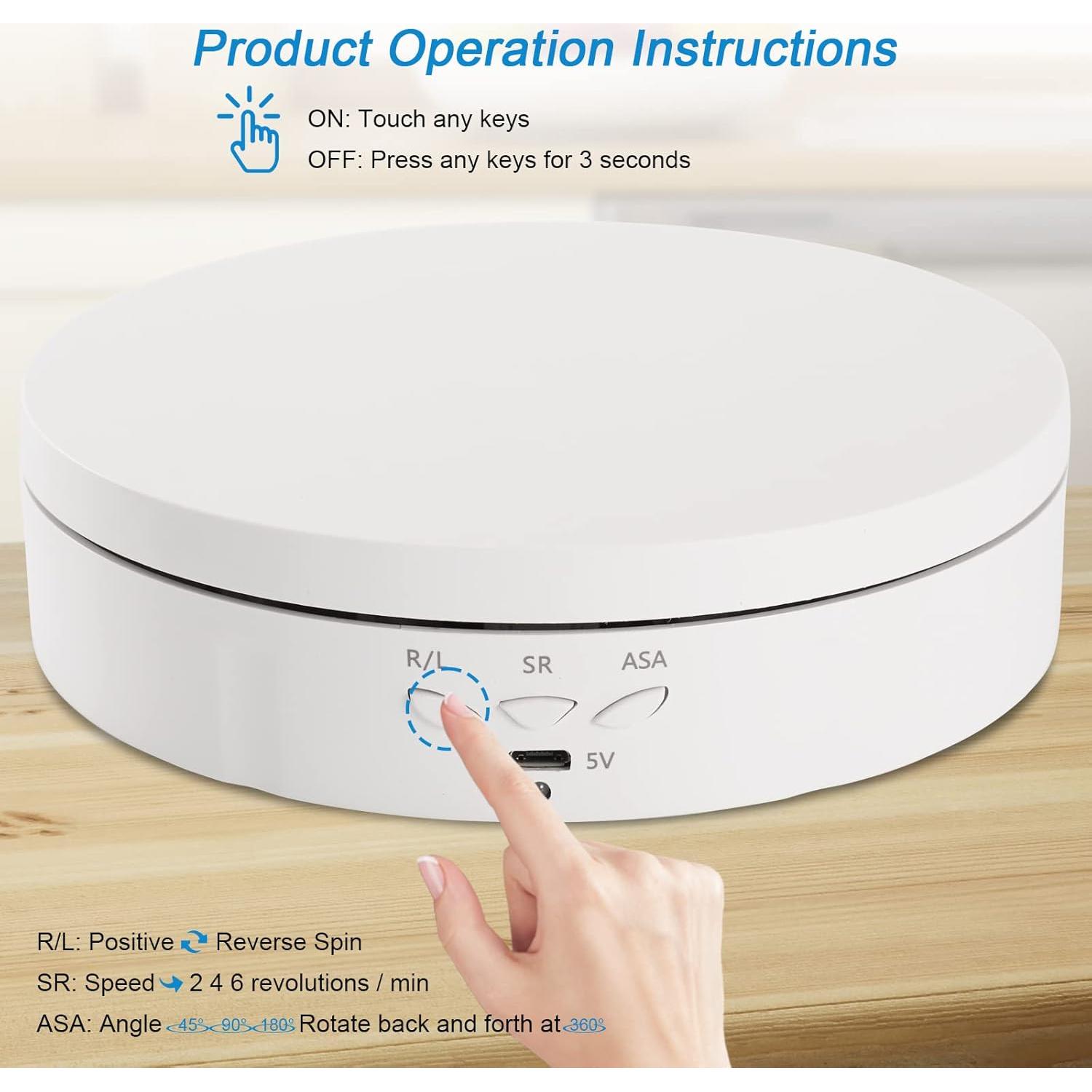 Soporte de Exhibición Rotatorio Motorizado Bosgladek 10 kg 14.5 cm