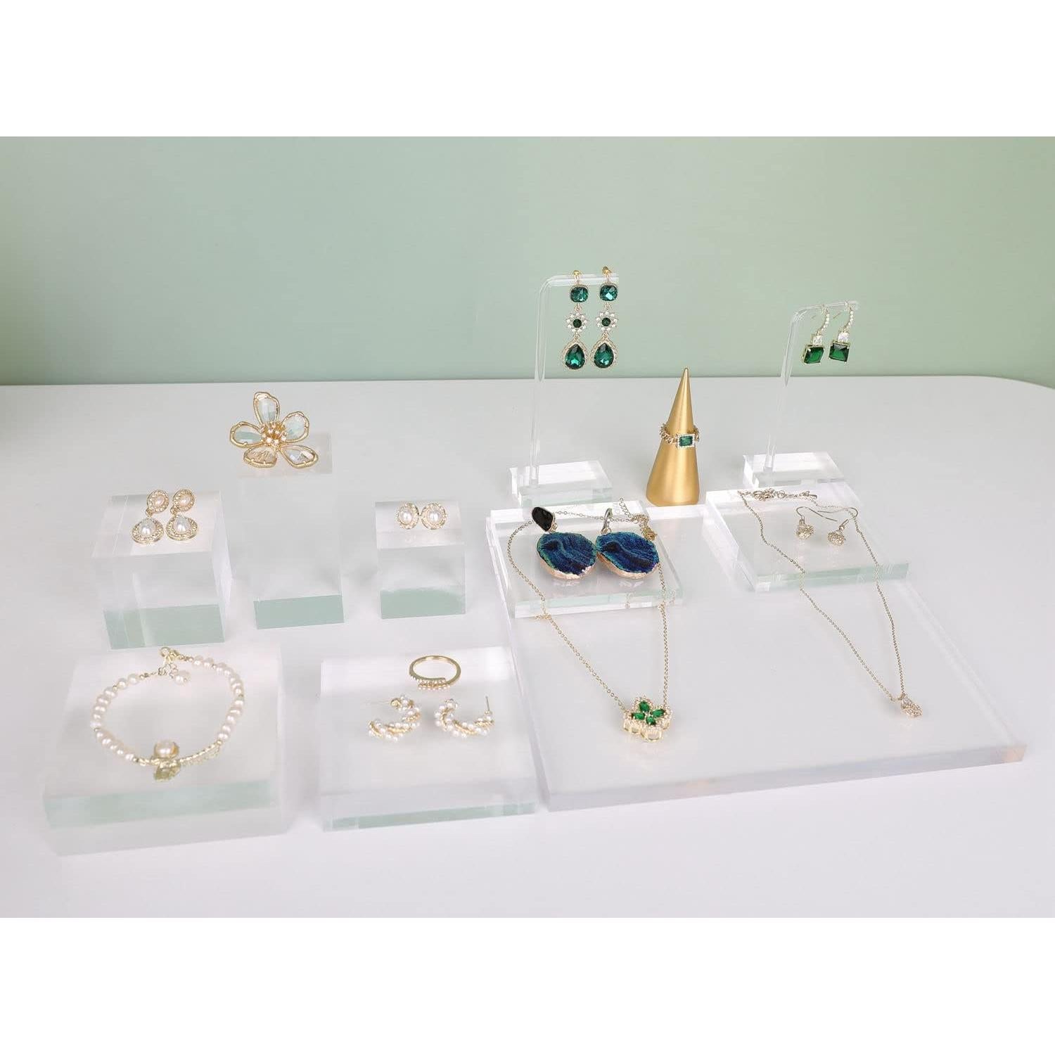 Soporte de Aretes Acrílico GemeShou 3 Piezas L Transparente