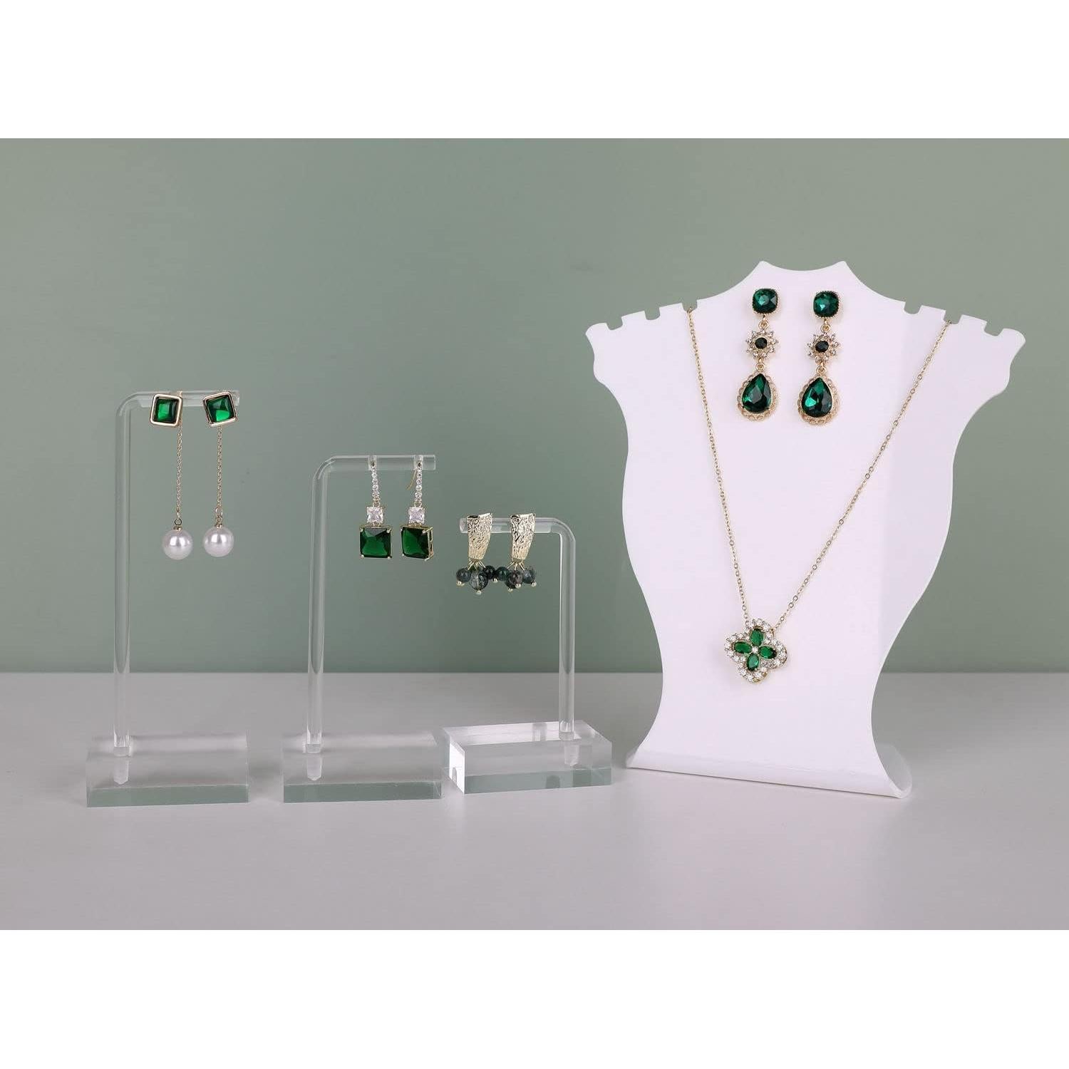 Soporte de Aretes Acrílico GemeShou 3 Piezas L Transparente