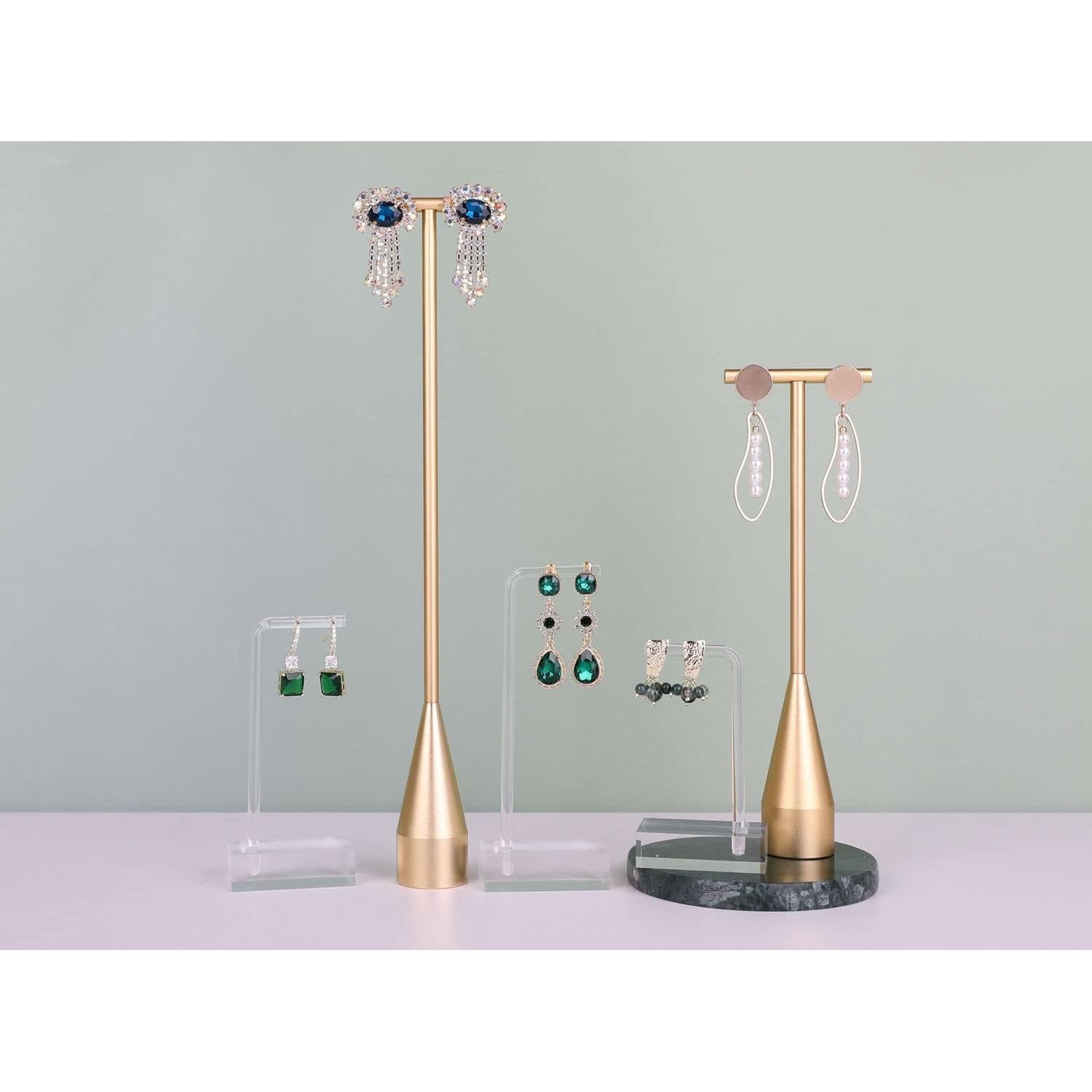 Soporte de Aretes Acrílico GemeShou 3 Piezas L Transparente