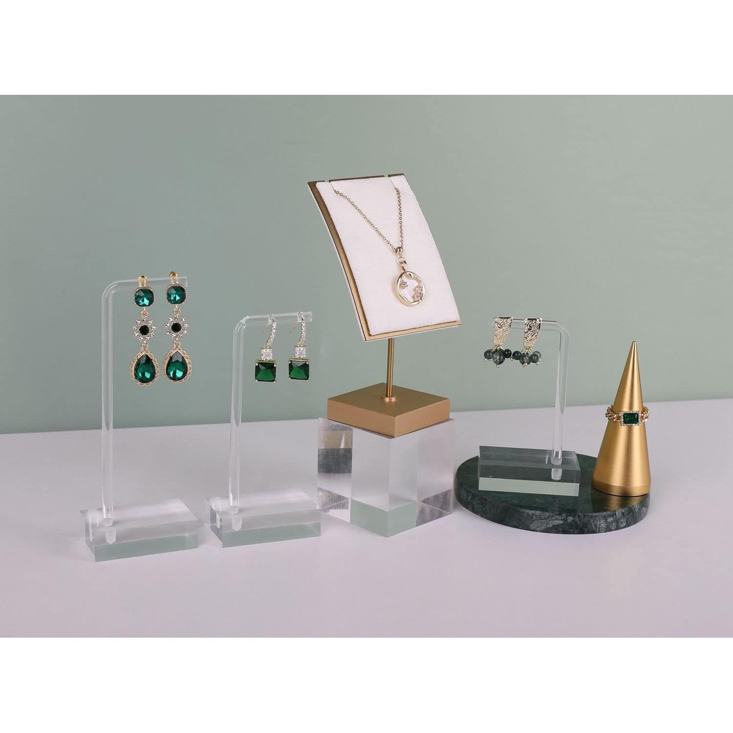 Soporte de Aretes Acrílico GemeShou 3 Piezas L Transparente