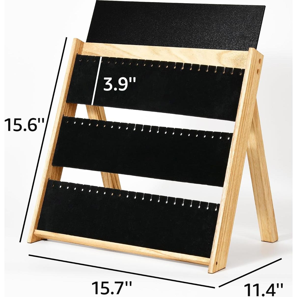 Exhibidor de Collares Plegable BS-VOG de Madera 66 Col.