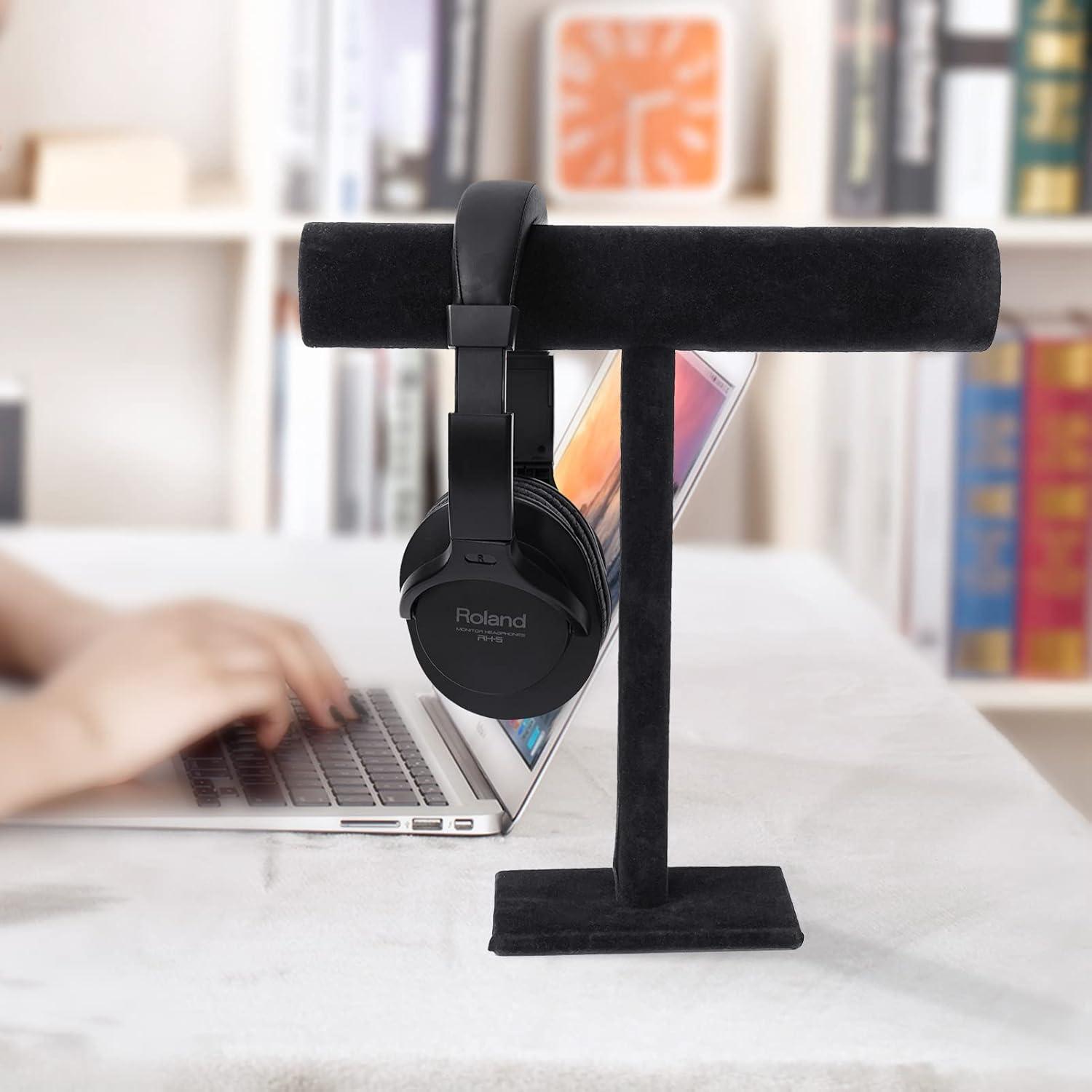 Soporte para Collar T-Bar G Ganen de Terciopelo Negro 30.48 cm