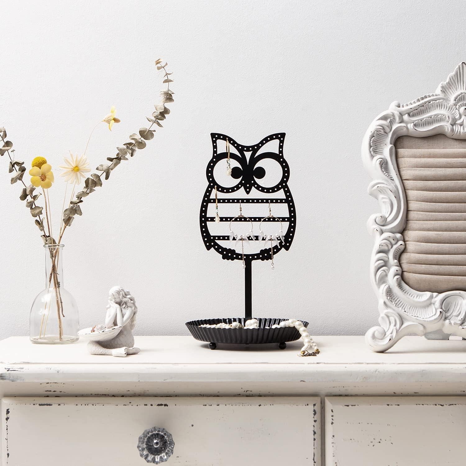 Soporte para Pendientes NIKKY HOME Árbol de Metal Negro 134 Agujeros