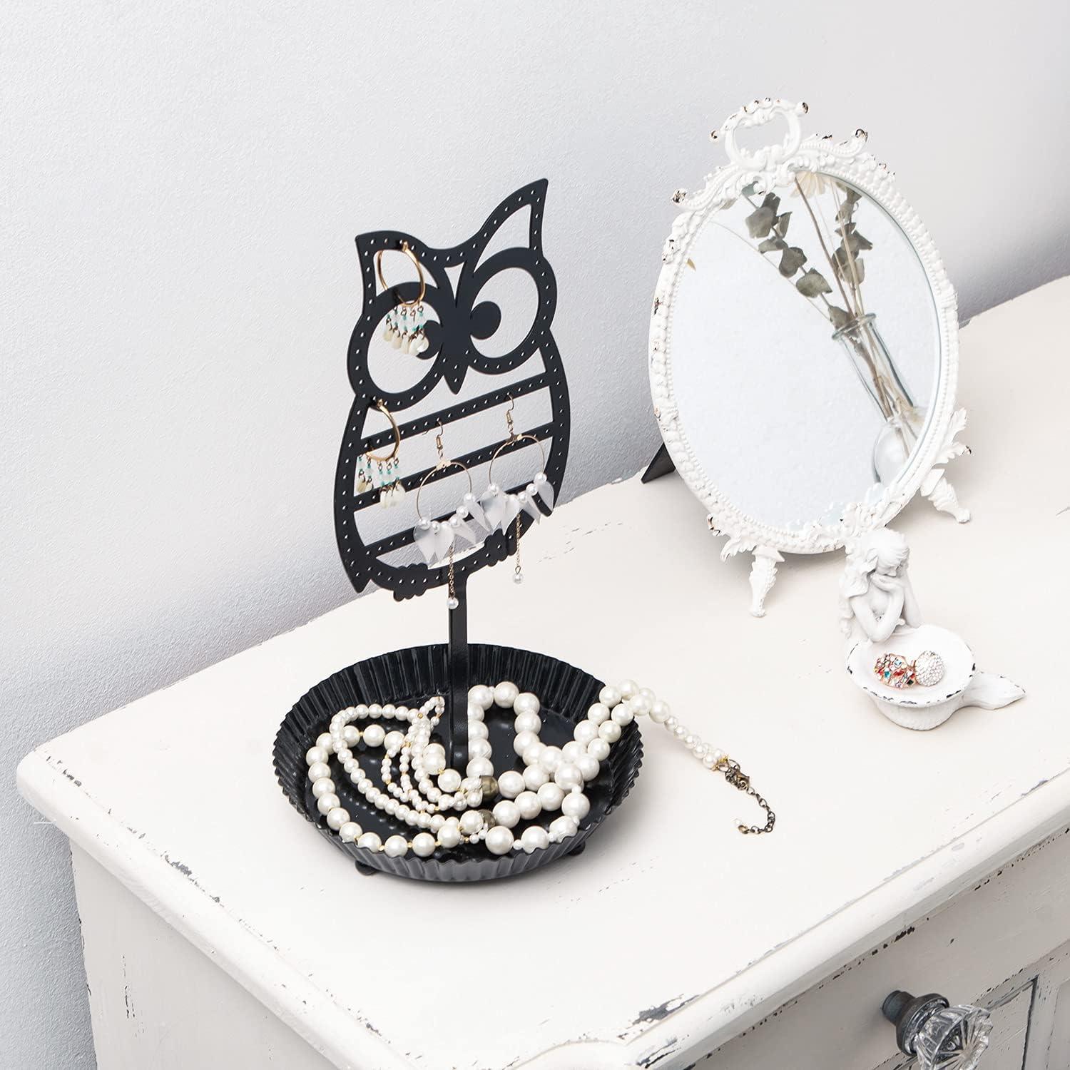 Soporte para Pendientes NIKKY HOME Árbol de Metal Negro 134 Agujeros