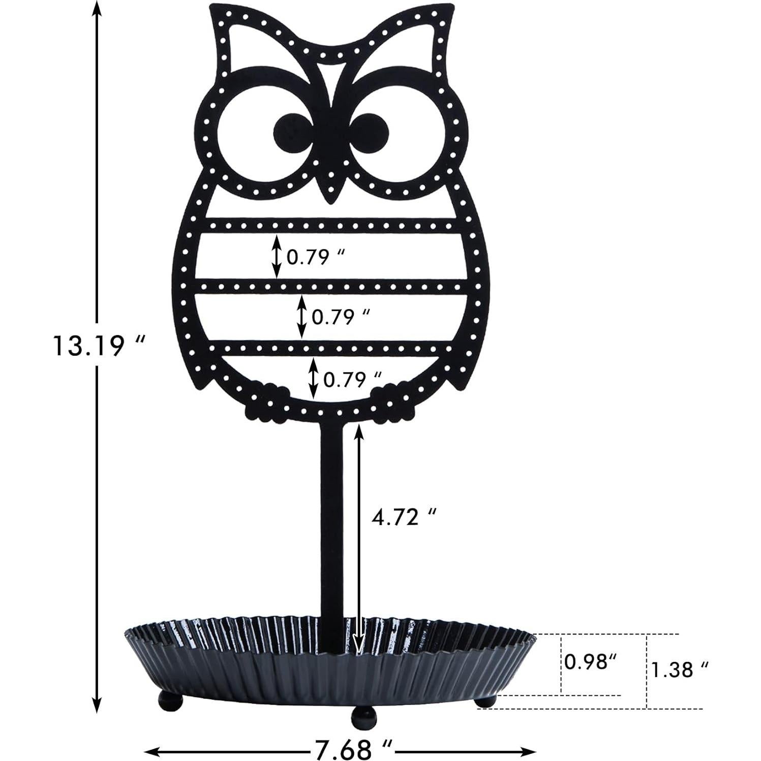 Soporte para Pendientes NIKKY HOME Árbol de Metal Negro 134 Agujeros