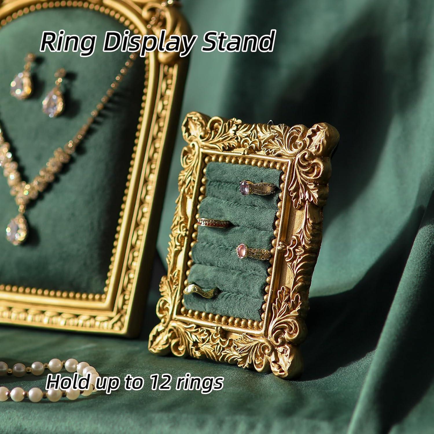 Juego de exhibición de joyería Aboacent 3 piezas vintage