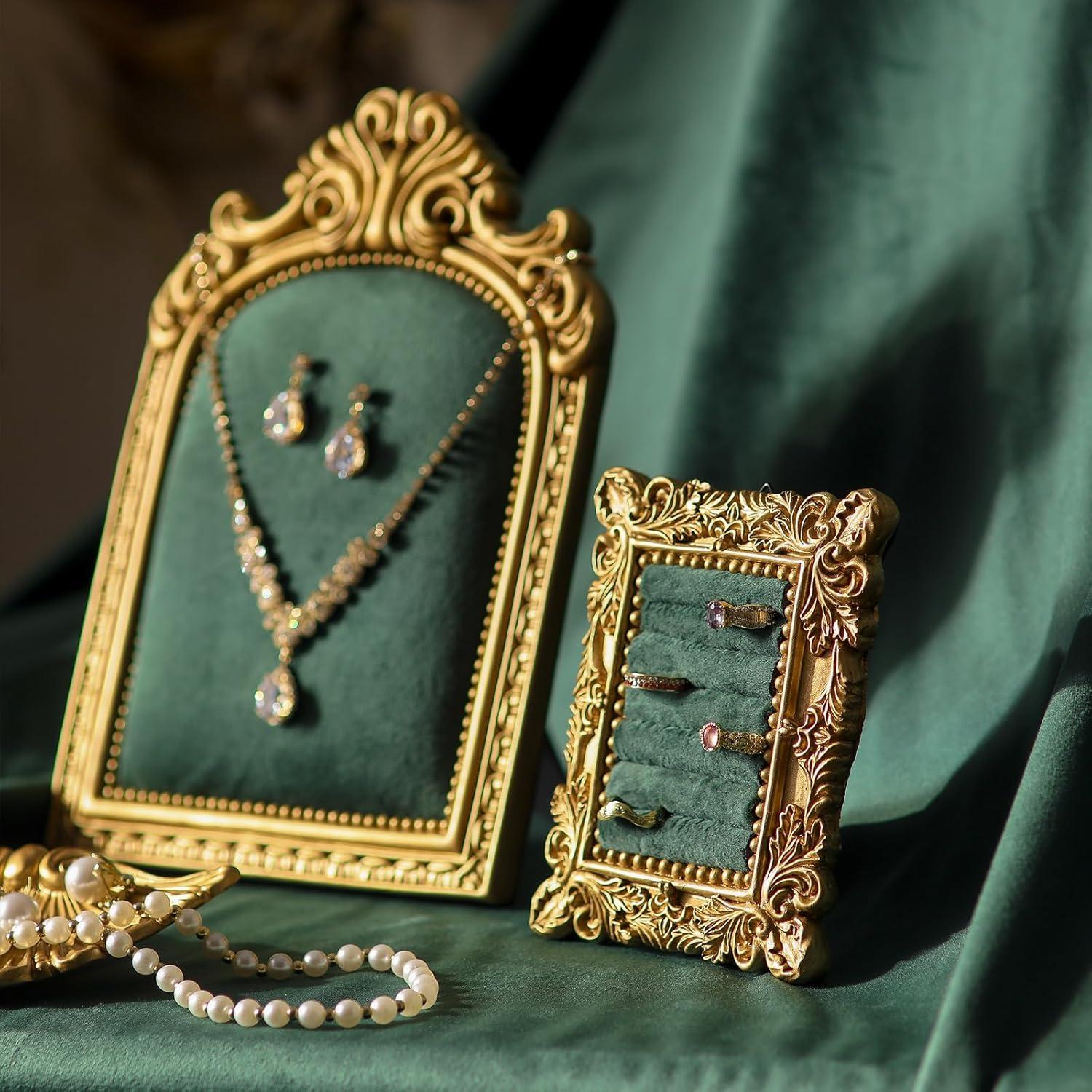 Juego de exhibición de joyería Aboacent 3 piezas vintage