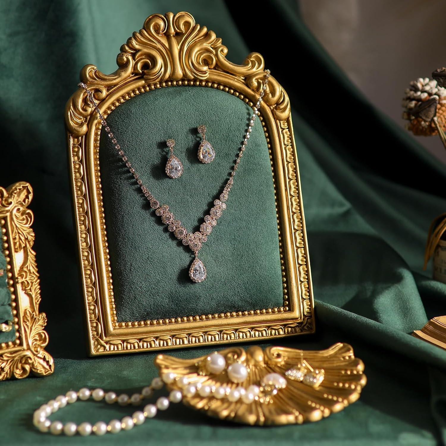 Juego de exhibición de joyería Aboacent 3 piezas vintage