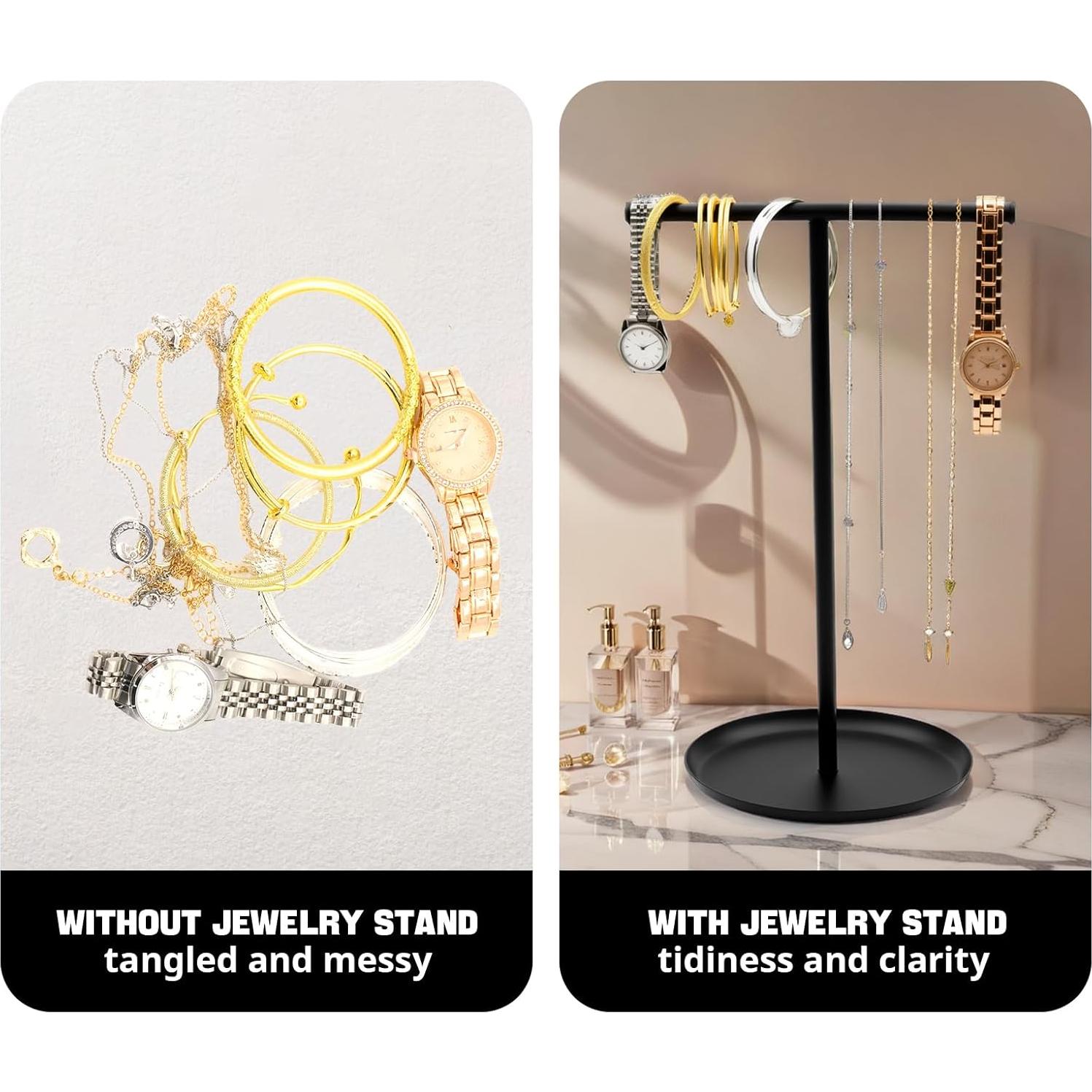 Soporte para Collares Qlirovix Negro 31.5 cm Antienredos