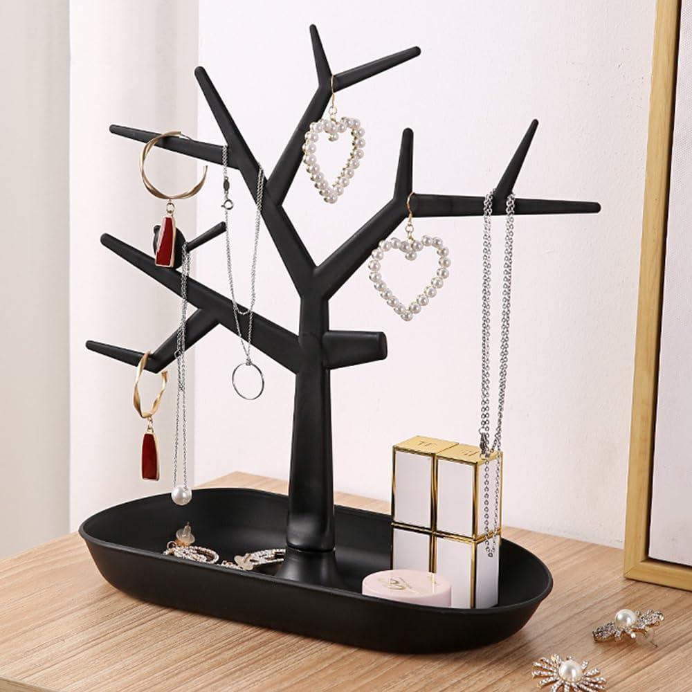 Soporte para llaves y joyas OULIGET en forma de árbol negro