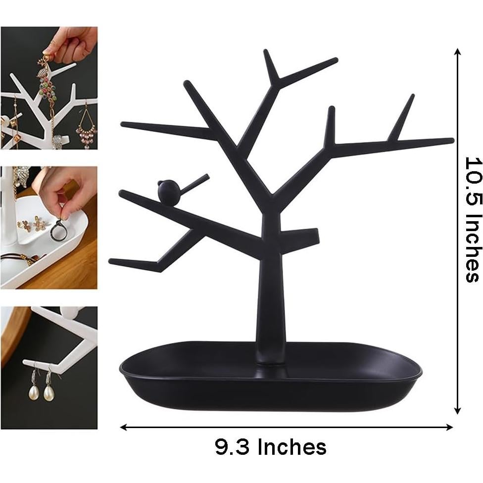 Soporte para llaves y joyas OULIGET en forma de árbol negro