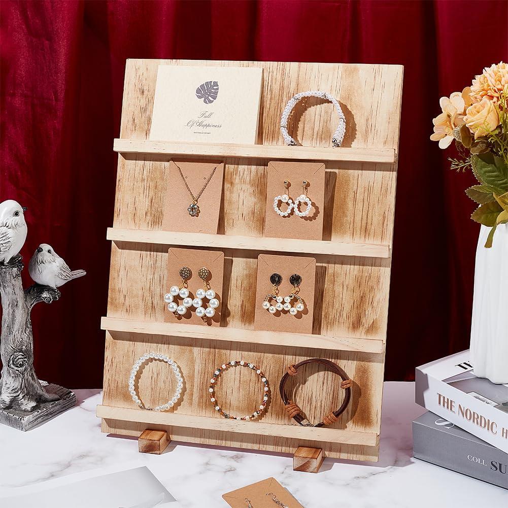 Soporte de Exhibición de Joyería PH PandaHall 4 Niveles Madera