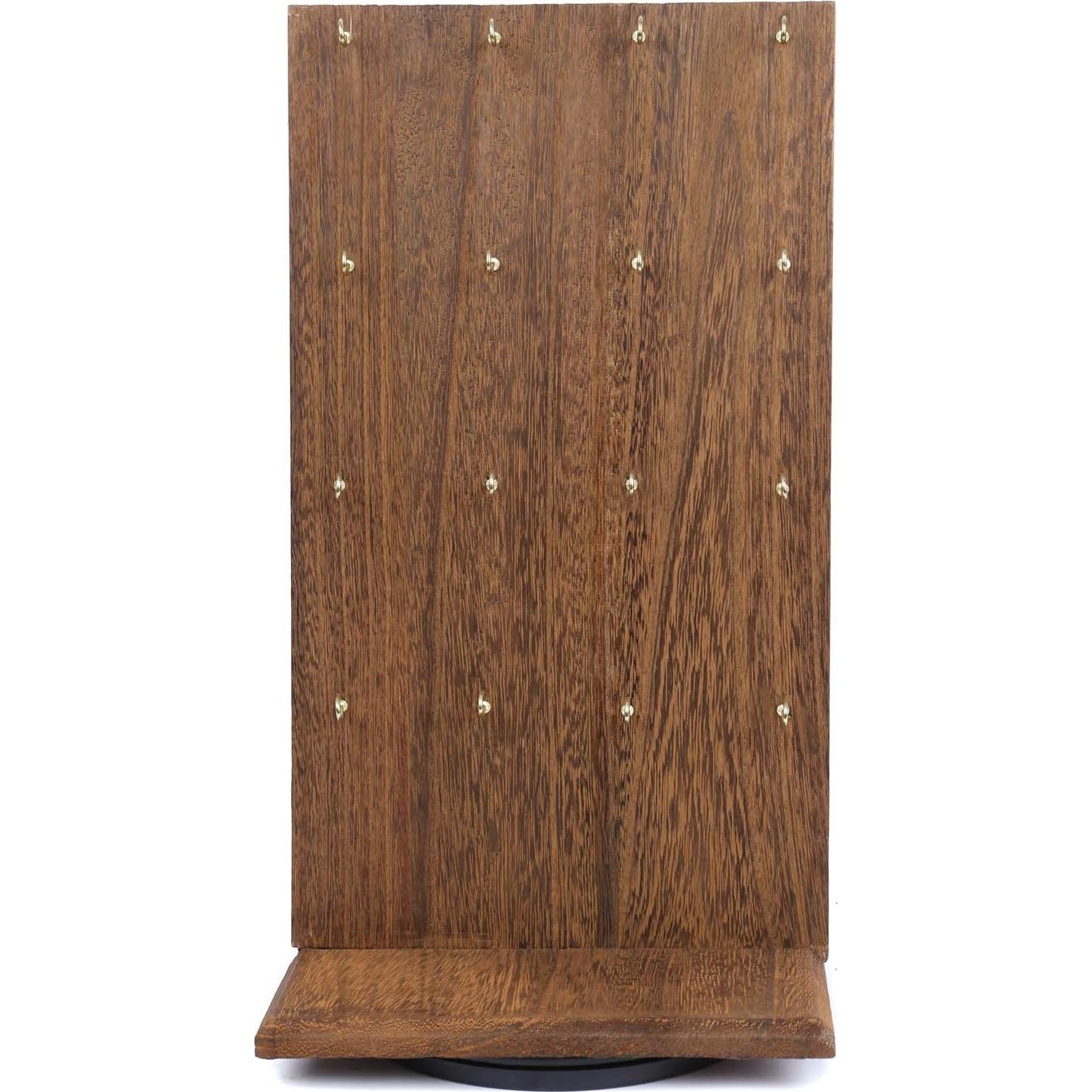 Soporte giratorio de joyas Ikee Design madera 22.86x19.05x41.91 cm