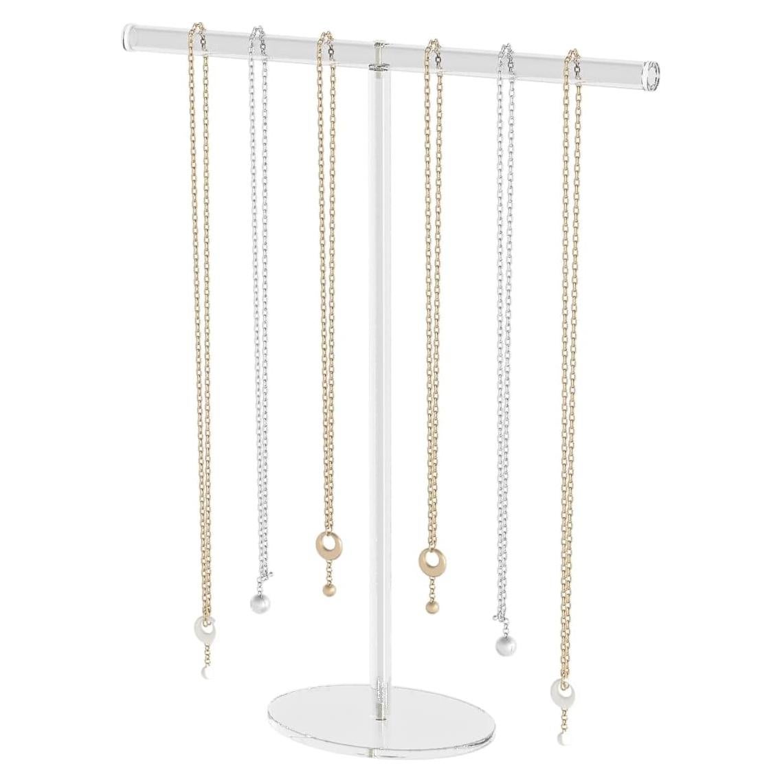 Organizador de Joyería Acrílico Adugay 1 Nivel Plata 12 Compartimentos