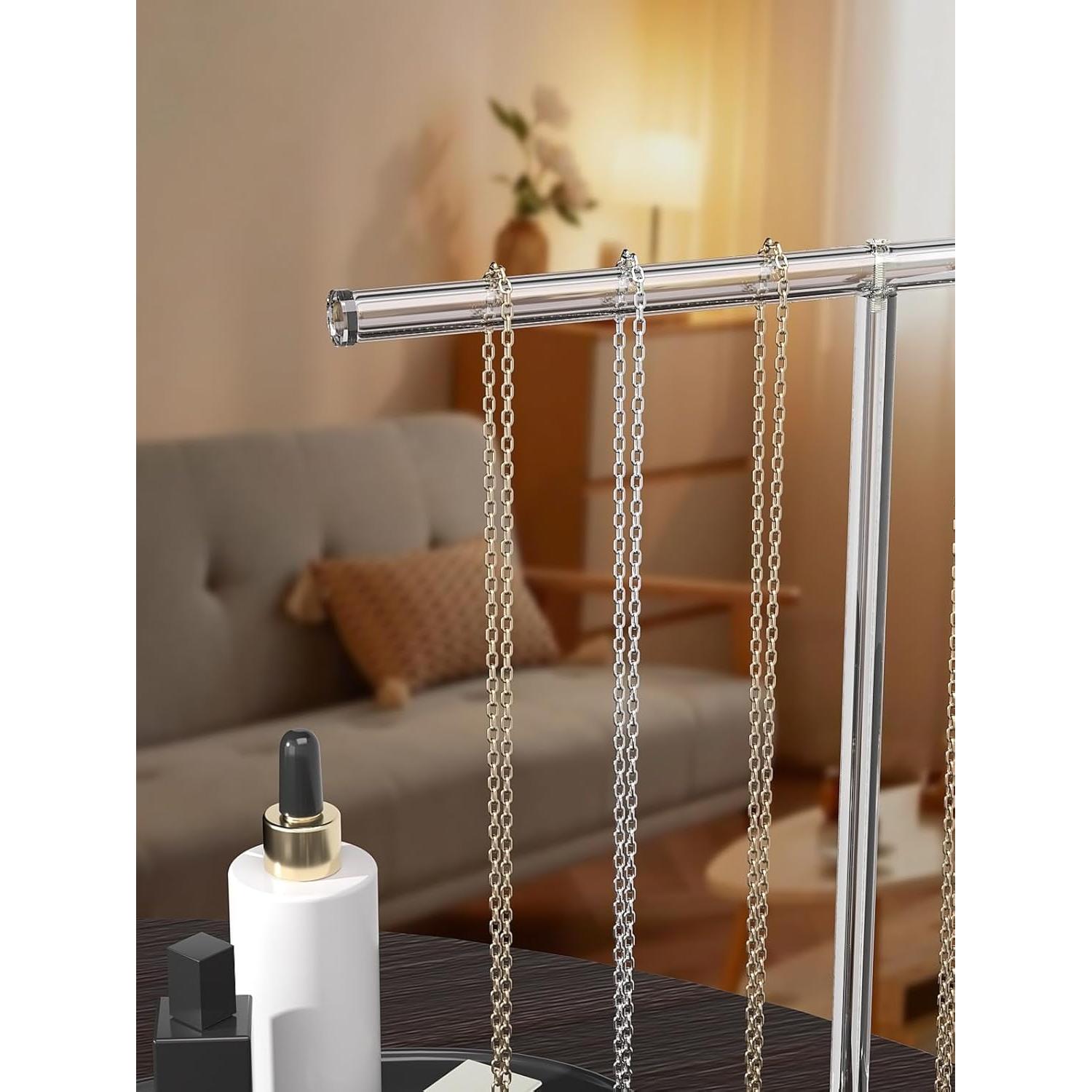 Organizador de Joyería Acrílico Adugay 1 Nivel Plata 12 Compartimentos