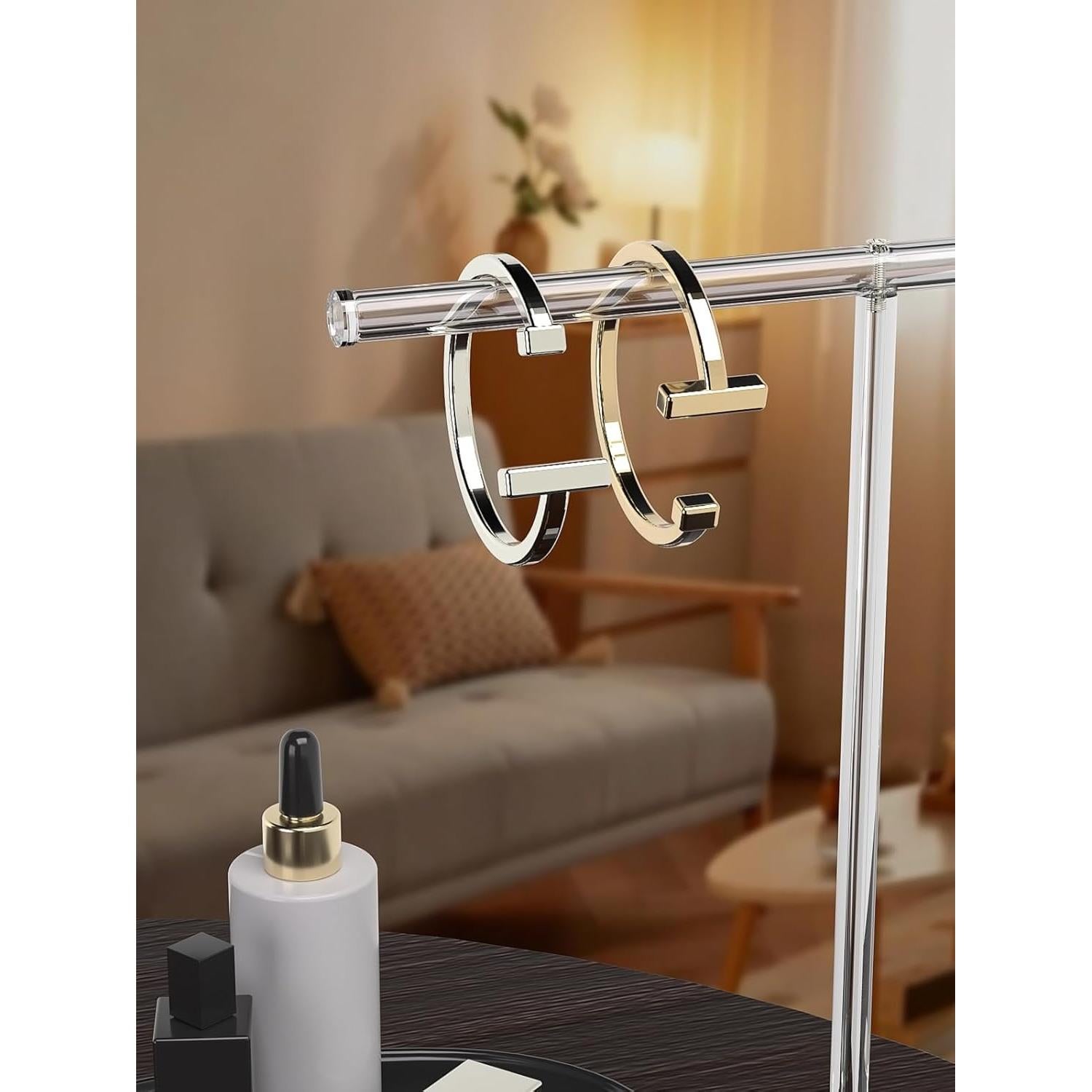 Organizador de Joyería Acrílico Adugay 1 Nivel Plata 12 Compartimentos