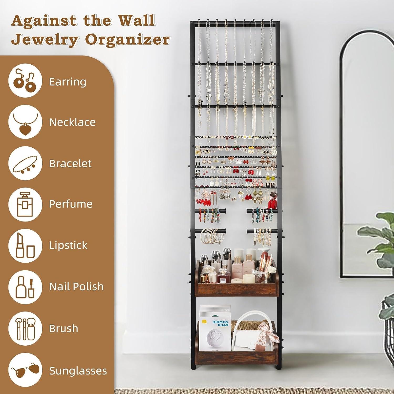 Organizador de Joyería Grande Keebofly con Soporte para Pendientes y Collares