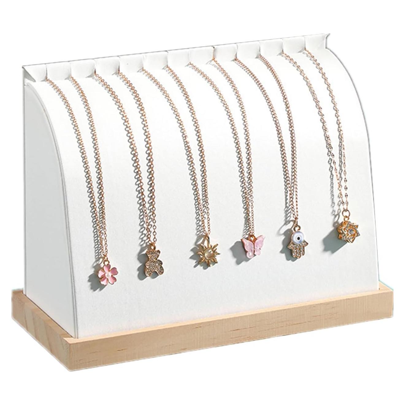 Soporte de Exhibición de Collares TANG SONG Curvado Blanco