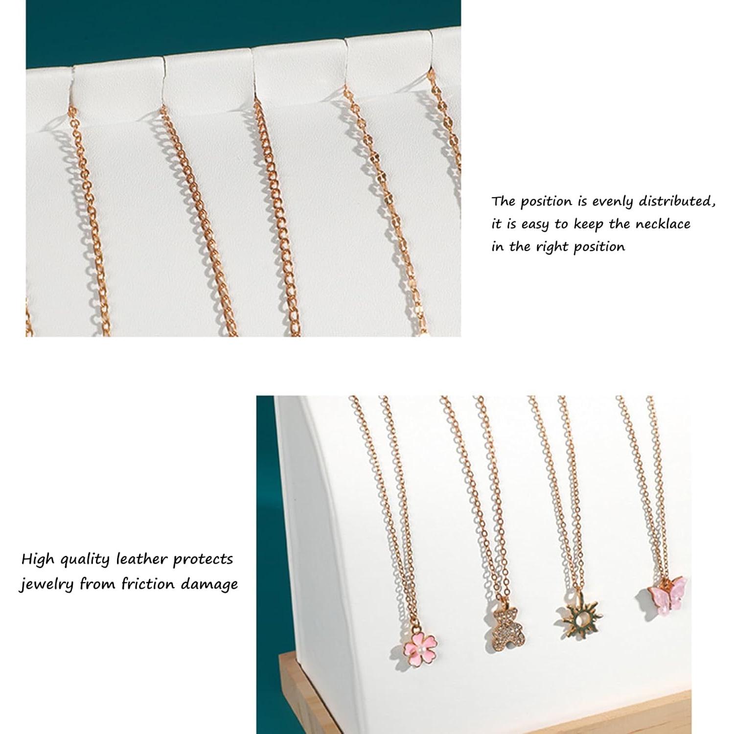 Soporte de Exhibición de Collares TANG SONG Curvado Blanco