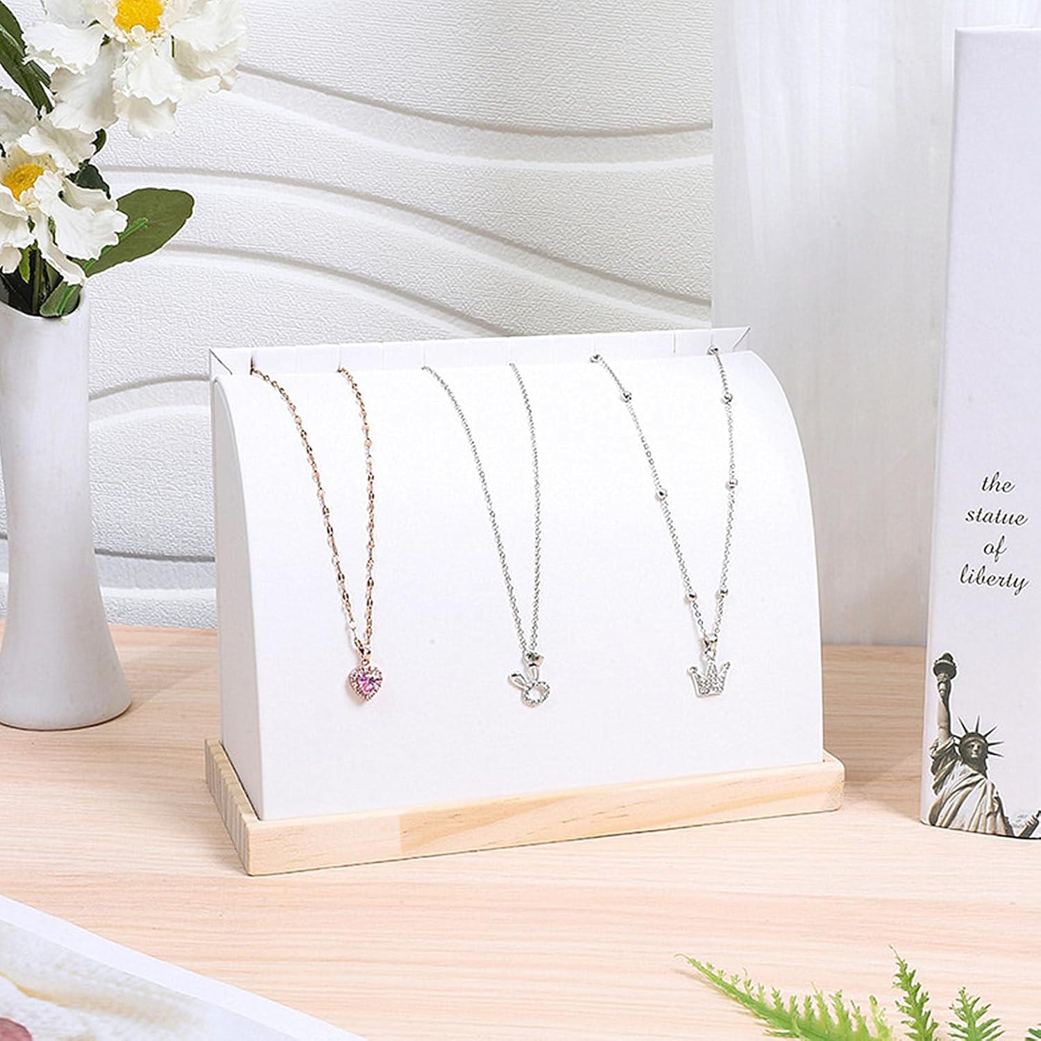 Soporte de Exhibición de Collares TANG SONG Curvado Blanco